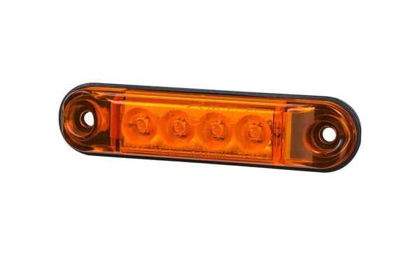 Orange slim markeringslys med 4 LED 77,5mm 